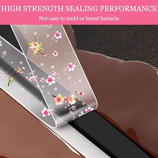2 Rolls Corner Caulk Strip, Clear PVC Waterproof Sealing Tape for Kitchen Sink Corner Bathroom Bathtub Toilet Edge