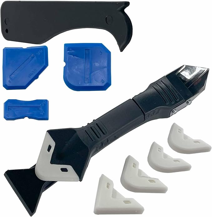 KBX58 Caulk/adhesive epoxy dispenser 400ml 3:1 mix 26:1 thrust ratio professional contractor grade heavy duty dual component & (9) piece caulk kit - Qty (1)