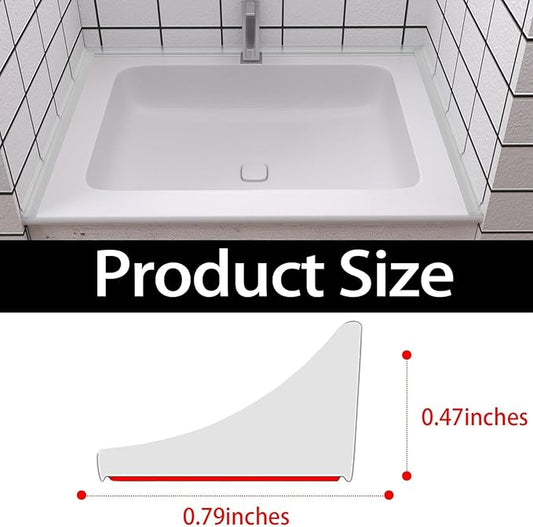 New Collapsible Shower Threshold Water Dam, Self Adhesive Silicone Waterproof Barrier Bathroom and Kitchen Water Strip Dam Shower Guard for Dry and Wet Separation Caulk Seal Strip Edge Trim(TM)