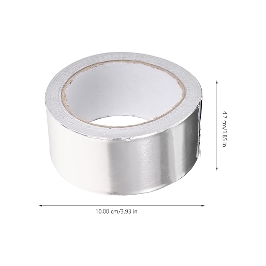 High Temperature Leak Stop Tape 0.1mm Thick 5cm Width 20m Roll Waterproof Aluminum Foil Sealing Strip for Hose Pipe Repair and Water Leak Proofing