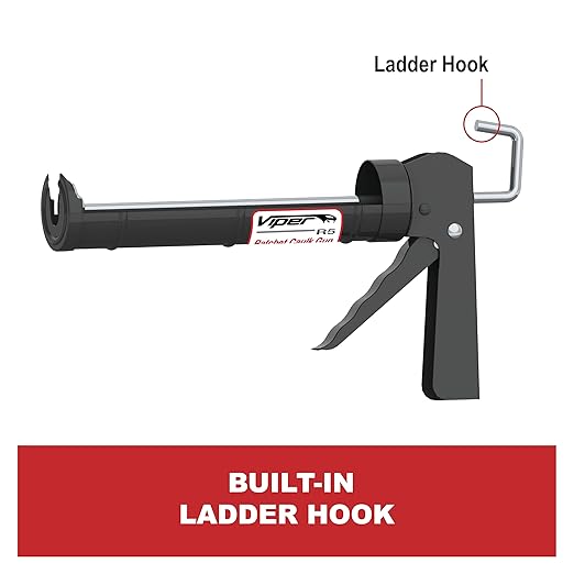 Albion Engineering R5 Viper Line Manual Barrel Ratchet Cartridge Caulking Gun, 1/10 Gallon (10 oz), 5:1 Drive Black
