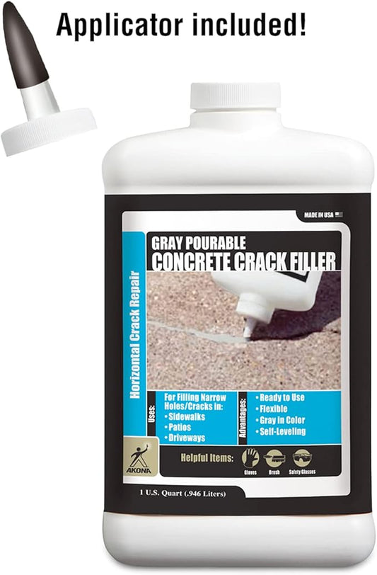 Pourable Gray Concrete Crack Filler (1, Quart)