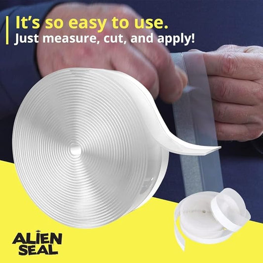 Alien Draft Insulation Tape Transparent Silicone Weather Stripping Door Seal Strip and Under Door Draft Stopper for Windows and Door Bottoms As Seen On TV