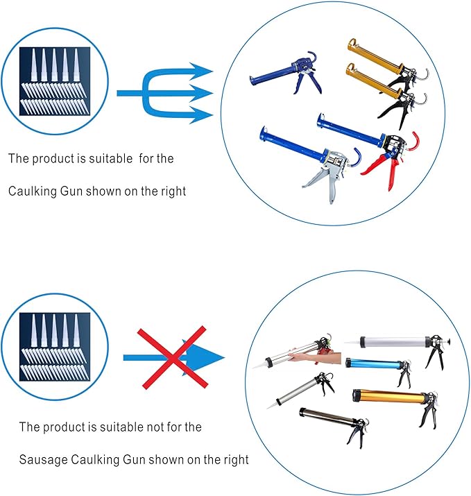 caulking nozzle extension tube caulking extension nozzle caulking gun extension nozzle caulk tube extension40 pack