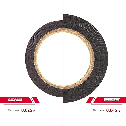3M Double Sided Tape Heavy Duty 1/4 Inch x 15.4 Ft 2 Pack, Waterproof 5925 Foam Mounting Tape for Automotive, LED Strip, Trim, Mirror, Wall Décor, Home & Industrial Use, Heat & Weather Resistant