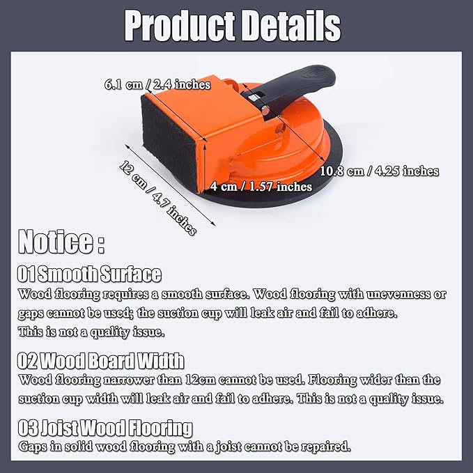 Floor Gap Fixer Tool, Heavy Duty Laminate Floor Suction Cup Repair Tool, for Vinyl Plank & Wood Floors, Gaps Puller for Loose Plank Gaps - Floors Repair Suction Tools