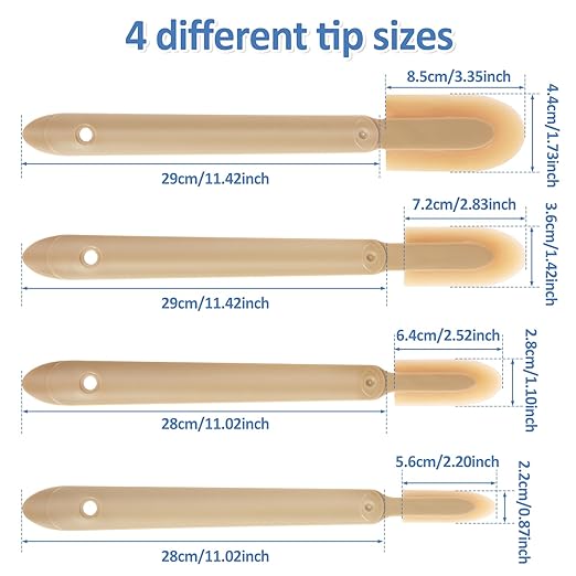 8Pcs Caulking Silicone Sealant Finishing Tool, 4 Sizes Rubber Caulking Tool Set, Multifunctional Caulking Remover/Smoothing Tool Applicator for Tiles Brick Kitchen Bathroom
