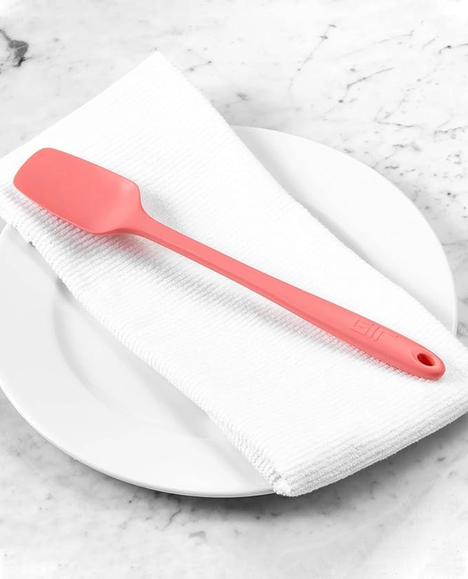 GIR: Get It Right Premium Seamless Spoonula - Non-Stick Heat Resistant Silicone Scraper Spatula - Perfect for Mixing, Serving, Scraping, Stirring, and More - Ultimate - 11 IN, Red