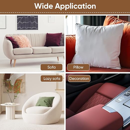 Couch Patch Repair Fabric,6-Piece Self-Adhesive Microfiber Patches,Quick Fix Sofa Chair Car Seat,Furniture,Upholstery Repair Kit. (Light Brown)