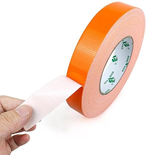 BOMEI PACK Orange Duct Tape 1inch, Heavy Duty Strong Waterproof Industrial Color Duct Tape 9.0mil x 60yds for Packing and Repairing