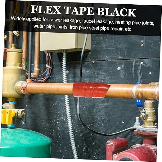 TEHAUX 2pcs Flex Rubberized Seal Tape for Plumbing Repairs Heavy Duty Duct Tape for Seamless Sealing of Pipes Water Buckets and Leaks