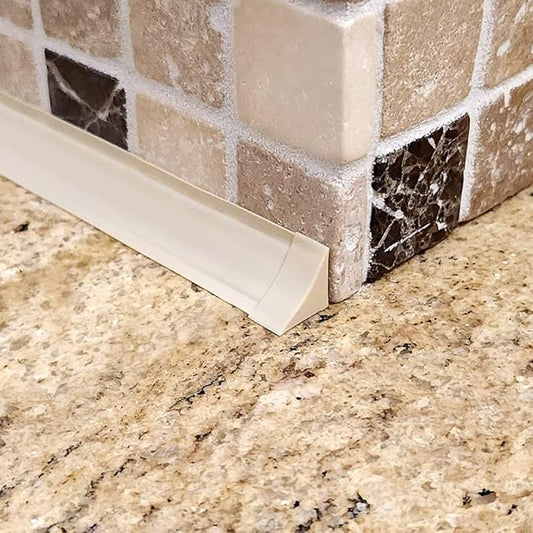 InstaTrim End Caps - 10 Ivory 3/4" Wide Caulk Strip End Cap Pieces - End Cap Corners for Flexible Trim - Paintable