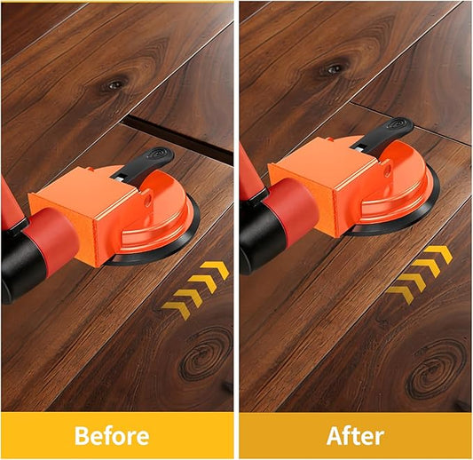 Floor Gap Fixer Tool, Upgraded Heavy Duty Laminate Floor Suction Cup Gap Repair Tool, Over 152 Pounds Load Capacity, Flooring Gap Tool for Vinyl & Wood Floor Repair, Orange, Model 5D