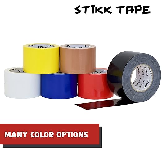STIKK Duct Tape - Red Duck Tape - 3 inch x 25 Yards - Heavy Duty Tape for Repairs, Household Projects - for Commercial HVAC and Construction - Effective Heavy Duty Waterproof Duct Tape