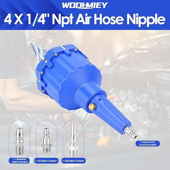 Pneumatic CV Boot Expander Spreader Tool Kit, Installation Removal Repair Kit with 3 Clamp Pliers 15 Pairs Hose Clamp, Universal CV Joint Boot Tool Compatible with ATV UTV (Blue)