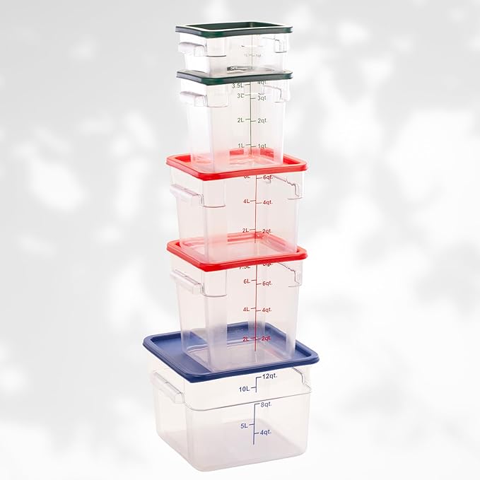 FSE FCC24 Reusable Cover for 2 & 4 Quart Container, Square, Green, NSF