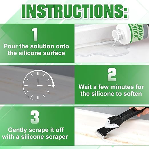 200ml Caulk Remover, Strong Dissolving Silicone Caulk Remover, Power Mild Performance Wide Application for Removes All Types of Uncured and Cured Silicone Rubber