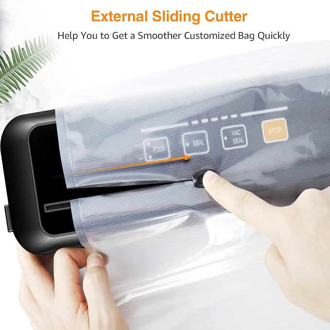 Updated Vacuum Sealer Machine,MEGAWISE Food Sealer w/Starter Kit (Black)