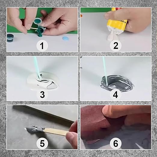 Quick-Drying Tile Repair Glue, Multifunctional Tile Stone Crack Repair Kit, Tile Repair kit for Ceramic Porcelain Floor Wall Tile Repair (2)