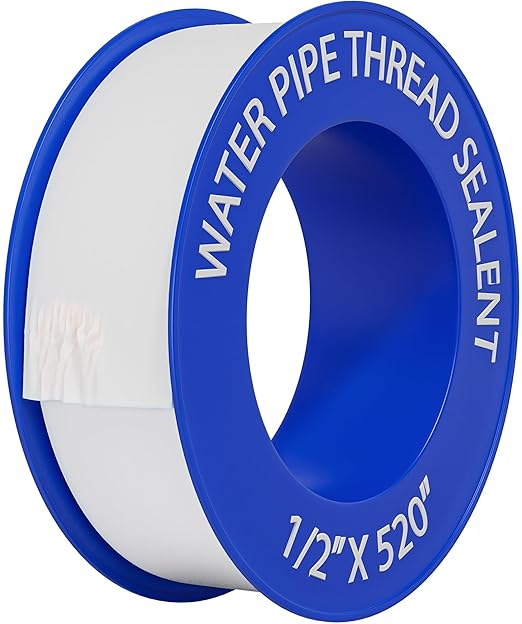 D-NYX Teflon Tape 4 Rolls 1/2 Inch(W) X 520 Inches(L) Teflon Duct Sealant Tape for Shower Head, Plumbing Thread Tapes, Water Pipe Sealing Plumbers PTFE Thread Seal, Pipe Dope Plumbers Accessories