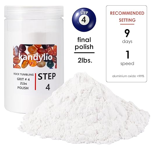8 Lbs Rock Tumbler Grit Kit Polish Upto 60LBS Rocks Silicon Carbide & Aluminum Oxide Polishing and Tumbling Abrasive Media for Any Rock Tumbler Polisher