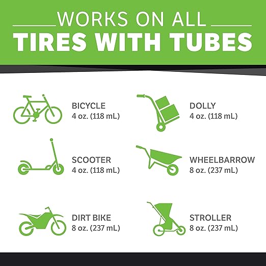 Slime 10003 Bike Tube Puncture Repair Sealant, Prevent and Repair, Suitable for All Bicycles, Non-Toxic, Eco-Friendly, 8oz Bottle