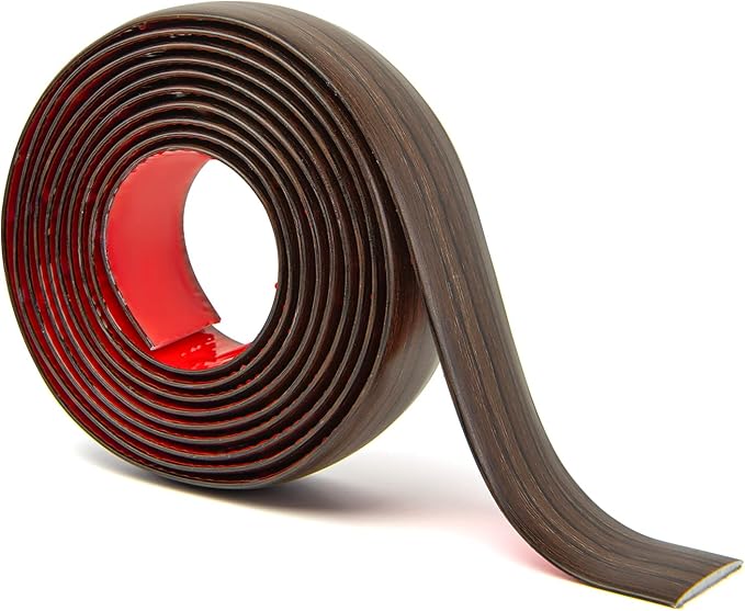 Art3d Vinyl Floor Transition Strip - Laminate Floor Divider for Joining Gaps and Carpets, Brown (10 FT, 1.57in) (Pack of 2)