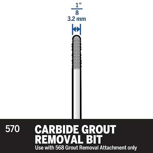 Dremel 570 1/8-Inch Carbide Grout Removal Bit