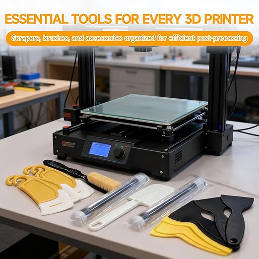 3D Printer Scraper Tool Set, 16PCS Silicone & Plastic Scrapers with Cleaning Brushes, Print Removal & Cleaning Kit for 3D Printing