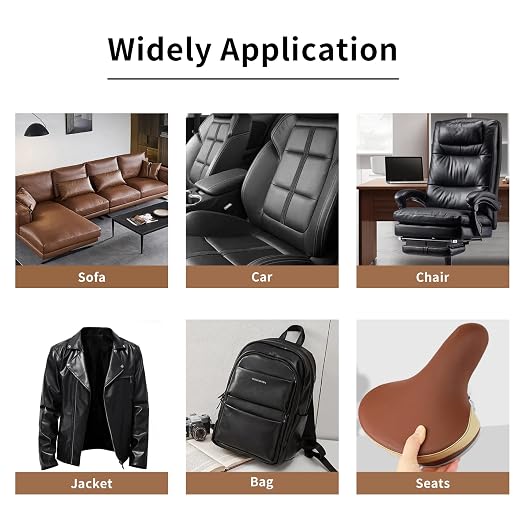 DOCAS Leather Repair Patch Tape Self Adhesive 4x63 inch, Cuttable Leather Repair Tape for Furniture, Vinyl Repair Kit for Car Seats, Upholstery, Couch, Sofa, Bags, Books, Chair, Ivory