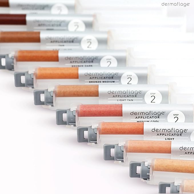 Dermaflage Scar Filler Kit - Light Tan - Deep Scar Cover and Waterproof Concealer for Acne Scars Wrinkles, and Ice Pick Scars Makeup, 1 mo supply