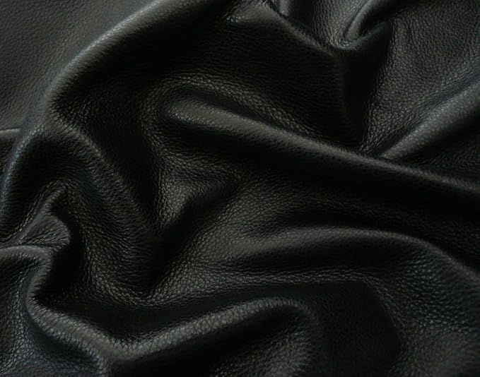REED Leather HIDES - Cow Skins Upholstery Crafts (Black, 10 Square Foot) | Arts and Crafts