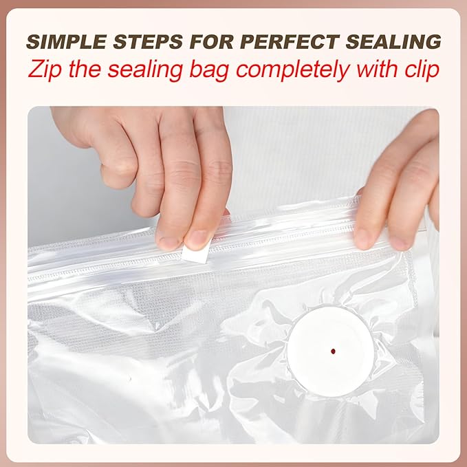 Reusable Vacuum Sealer Bags for Food: 30Pcs BPA-Free Reusable Vacuum Seal Bags with Air Valve & 2 Seal Clips, Plastic Clear Freezer Safe Vacuum Food Storage Bags, Microwaveable Seal Bags for Kitchen