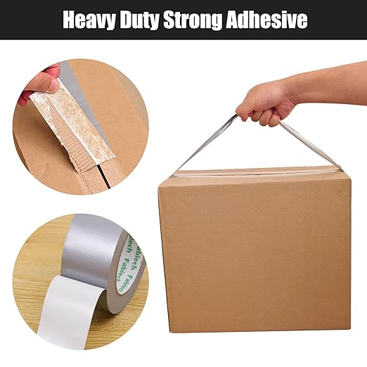 5 Pack Heavy Duty Duct Tape, 9 Mil Thickness, 2 Inch x 30 Yards, Waterproof Strong Adhesive, Flexible,No Residue, Tear by Hand, Multi-Use for Repairs, DIY, Industrial & Home Use (Silver)