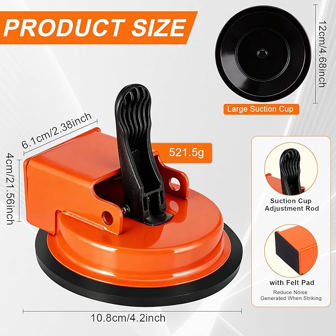 Floor Gap Fixer Tool, Heavy Duty Floor Gap Fixer Suction Cup Tool with Adjustable Height Setter, Enhanced Vacuum Suction Cup, Flooring Gaps Repair Tool for Laminate, Vinyl, Wood & Tile Flooring