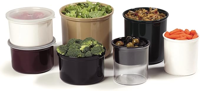 Carlisle FoodService Products Replacement Lid Crock Lid for Kitchen, Restaurants, Home, Plastic, 1.2 Quarts, Clear, (Pack of 12)