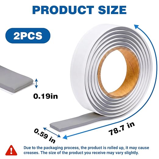 U0U 2 Pack Gery Moldable Silicone Putty,5mm Waterproof Multi Purpose Butyl Seal Putty Tape,Plumbers Duct Seal Putty for Sink Drain Gap Wall Repair