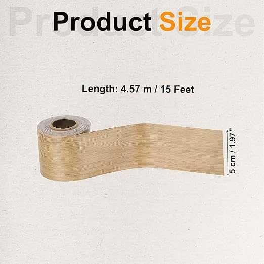 PATIKIL Wood Grain Tape 2" x 32 ft, Self-Adhesive Wood Texture Repair Tape Realistic Wooden Effect Patch for Furniture Cabinets Floor Walls, Birch