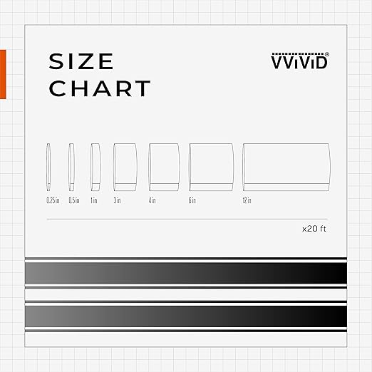 VViViD Gloss Silver Chrome Air-Release Vinyl Adhesive Tape Roll (1 Inch x 25ft)