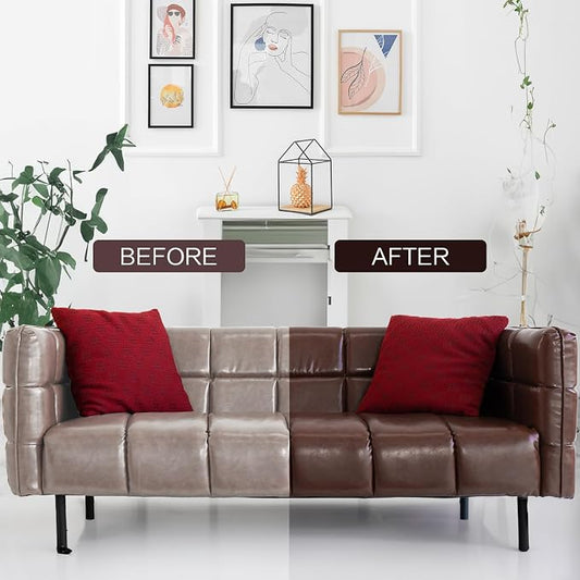Leather Recoloring Balm, Color Restorer Conditioner, Leather Dye for Furniture, Couch Paint and Repair, Scratch Remover, Leather Color for Couches, Leather Repair Kits