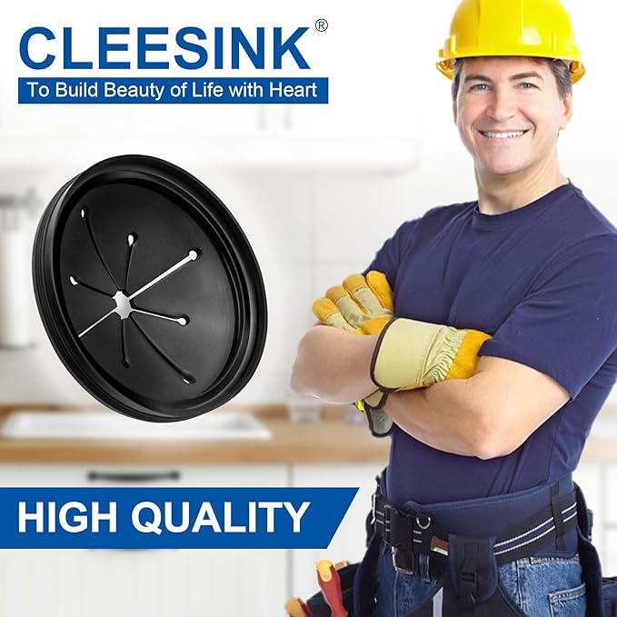 Garbage Disposal Splash Guard Sink Baffle, Food Waste Disposer Parts Accessories, Multi-Function Drain Plugs for Garbage Disposals, 3 3/8 Inch by CLEESINK