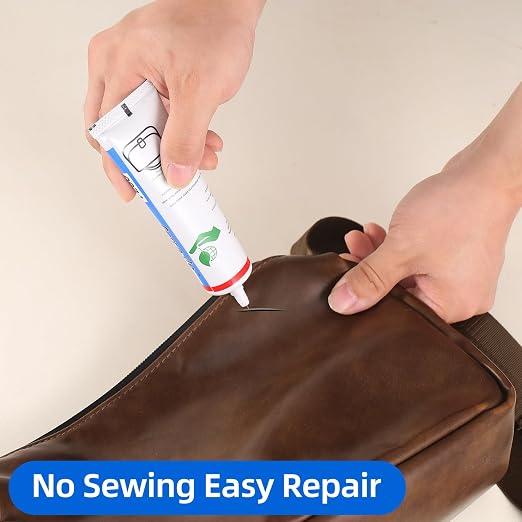 Leather Glue,Permanent,Adhesive Clear,Strong, Waterproof,for Sofas, Car Seats, Purses, Professional Leather Repair and bonding, 2 oz.