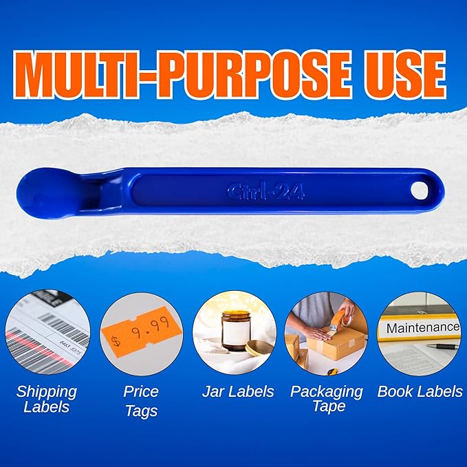 Sticker & Label Remover Tool - Plastic Peelers for Plastic, Glass & Wood – Adhesive, Decal, Price Tag, Glue & Paint Removal – Ergonomic Non-Slip Scraper for Crafts, DIY & Home Use (20)