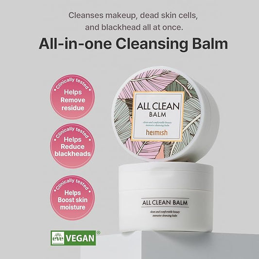 HEIMISH All Clean Balm Set (Original & Mandarin) - Cleansing Balm, Waterproof Makeup Remover, Face Cleanser, Oil Based Cleanser, Korean Skincare with Natural Aroma Oil, Vegan, For All Skin Types
