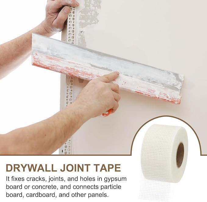 PATIKIL Drywall Repair Mesh Tape, 4 inch x 328 ft Fiberglass Repair Patch Self-Adhesive Dry Wall Joint Tape 6 Mesh Wall Hole Crack and Seam Patch, White