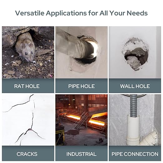 6-Pack New Type White Waterproof Sealant Mastic, Repair Sealing Clay, Quick Mending Mud for Drain Connection, Wall Hole, Air Conditioning Hole Waterproof Seal Putty