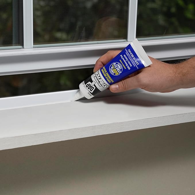 DAP Extreme Stretch Acrylic Urethane Premium Elastomeric Sealant, White, 2.8 oz (7079800958)