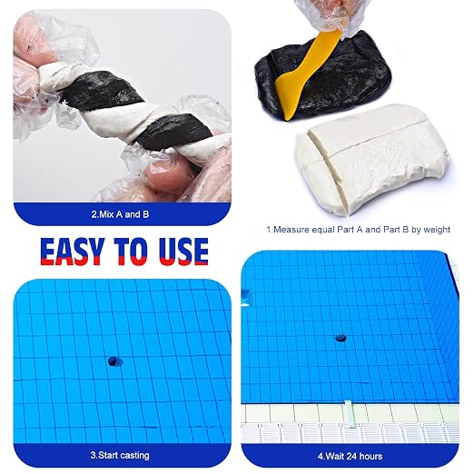 Epoxy Putty - 8oz/227g AB Epoxy Putty for Underwater, Multi-Purpose Pool Puty Filler - Fast Repair Sculpt Clay Fix Cracks Leaks for Bonding Wood, Metal, Tile, Concrete, Ceramic(White)
