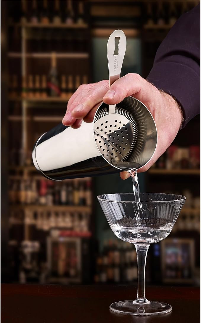 Barfly Deluxe Antique Hawthorne Spring Strainer, Stainless Steel