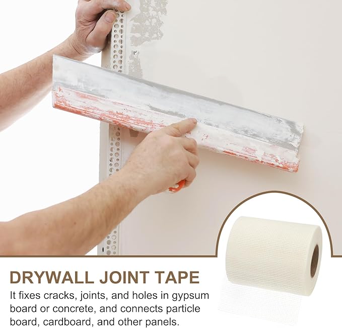 PATIKIL Drywall Repair Mesh Tape, 8 inch x 328 ft Fiberglass Repair Patch Self-Adhesive Dry Wall Joint Tape 8 Mesh Wall Hole Crack and Seam Patch, White